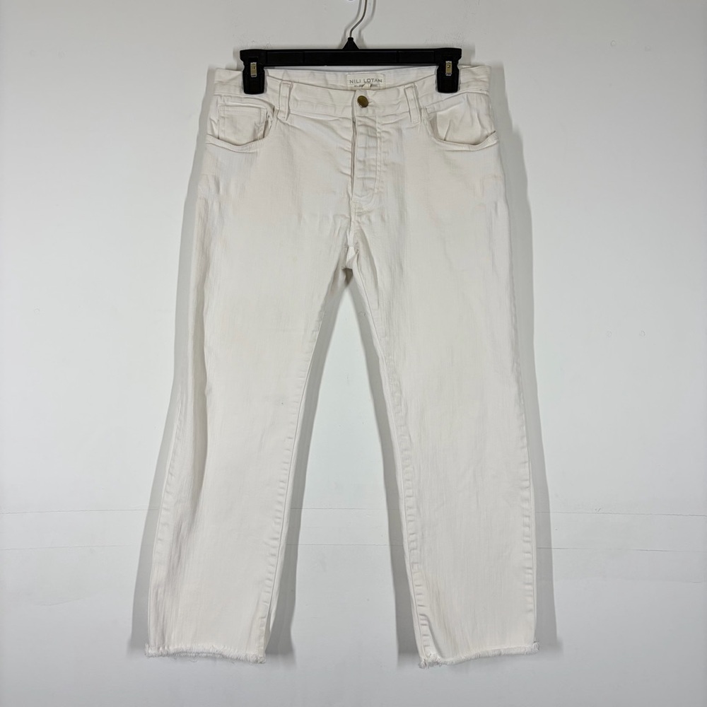 Flaw Nili Lotan Crop Off White Jeans Size 2
